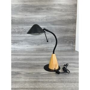 Vintage 80s American Lighting Post Modern Goose Neck Halogen Desk Lamp